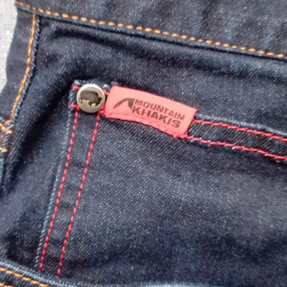 Mountain Khakis Slim Tailored Fit Jeans Mens 38x32 Dark Wash Indigo Denim